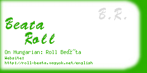 beata roll business card